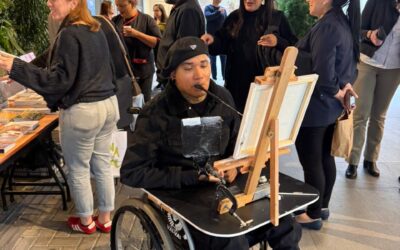 EXPOSIÇÃO DE PRODUTOS E DEMONSTRAÇÃO DE PINTURA NA EMPRESA HDI