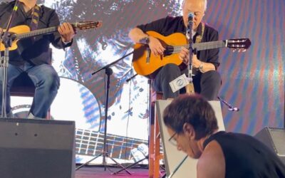 “Um sonho realizado: artista Goret Chagas pinta com a boca ao som de Aquarela do Brasil, interpretada pelo próprio Toquinho”